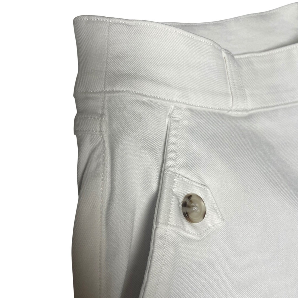Spanx Stretch Twill Bright White Cropped Wide Leg Pants Women's XL - Picture 11 of 13